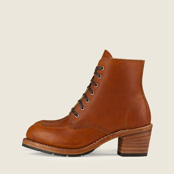 Botas Red Wing Heritage Mujer Marrom - Clara - Heeled Legacy Cuero - 968-WBOURZ